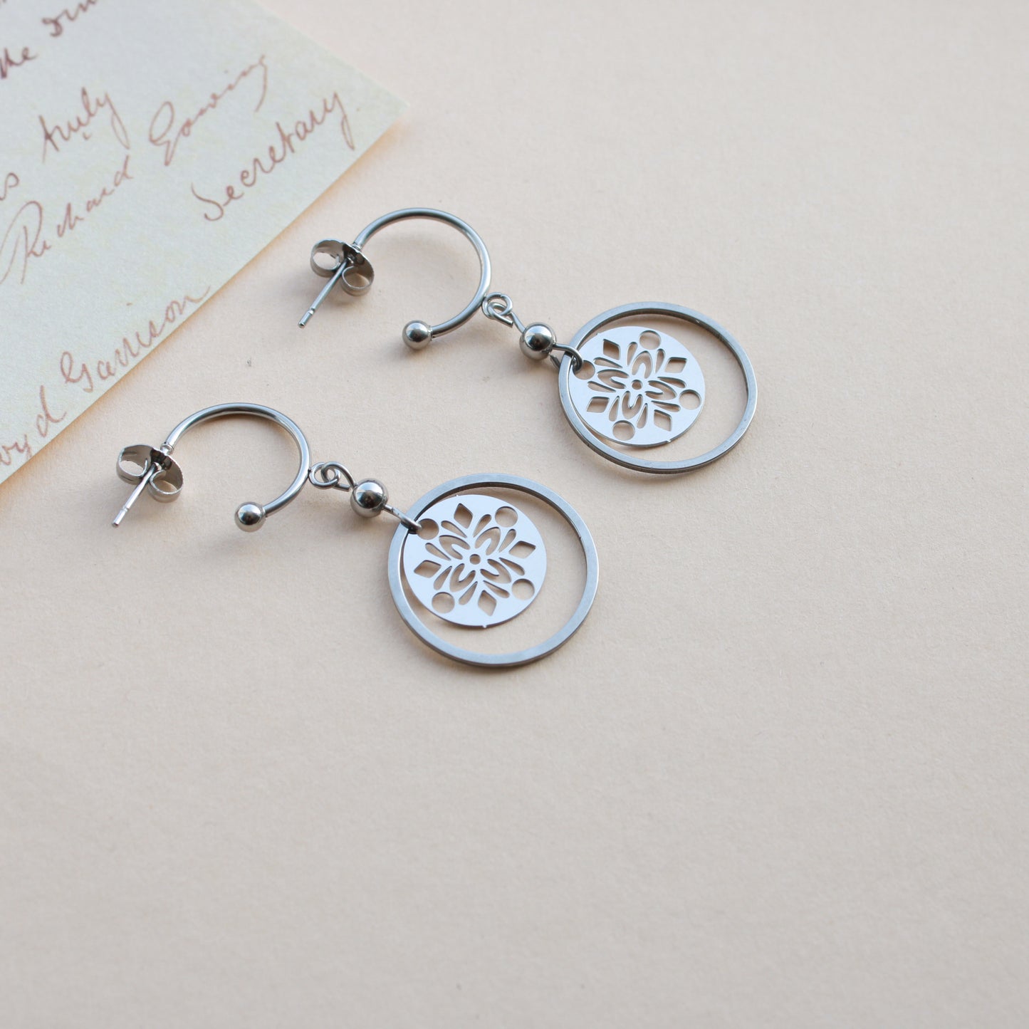 Silber Ohrringe Boho aus Edelstahl