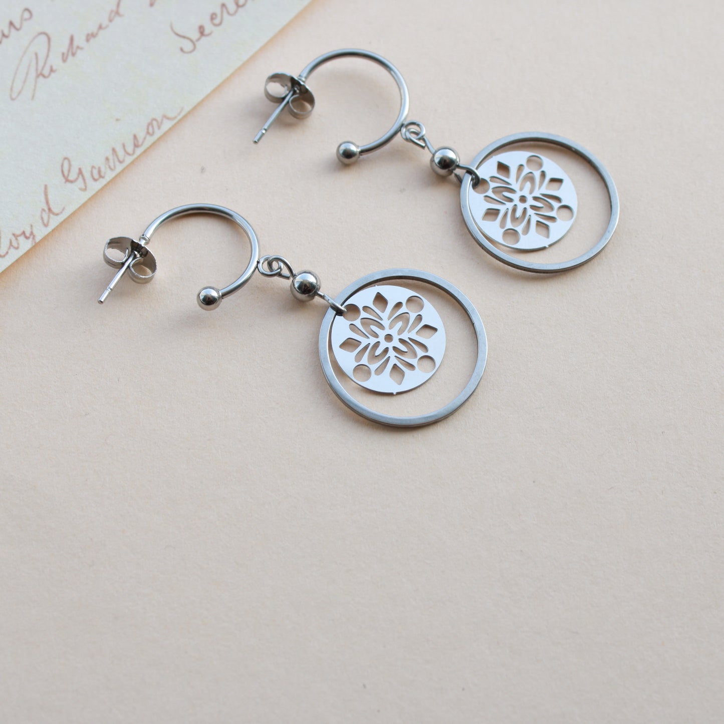 Silber Ohrringe Boho aus Edelstahl