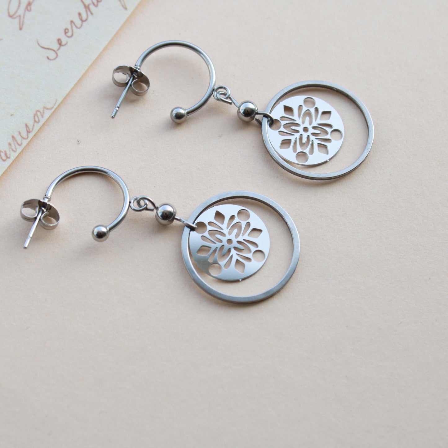 Silber Ohrringe Boho aus Edelstahl