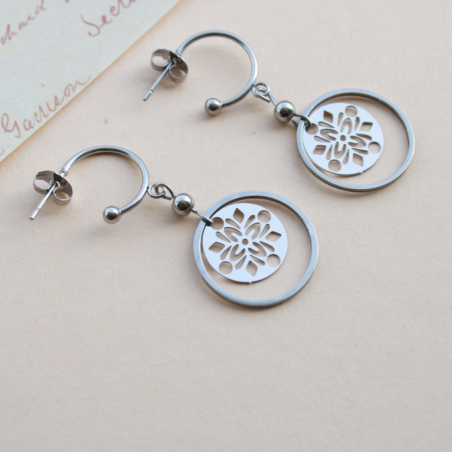 Silber Ohrringe Boho aus Edelstahl