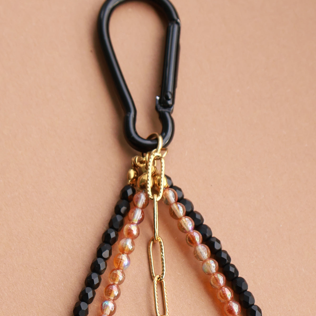 Halloween Taschenanhänger mit Kürbis und Blatt-Anhänger, Gold, Schwarz und Orange