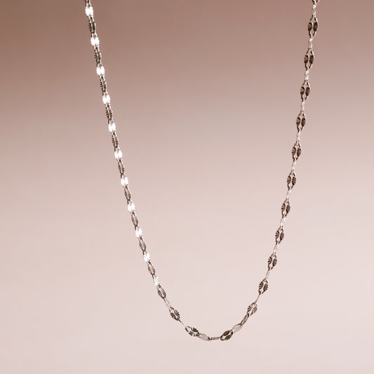 Funkelnde Halskette in Silber aus Edelstahl