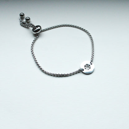 Armband Schneeflocke in Silber, Edelstahl