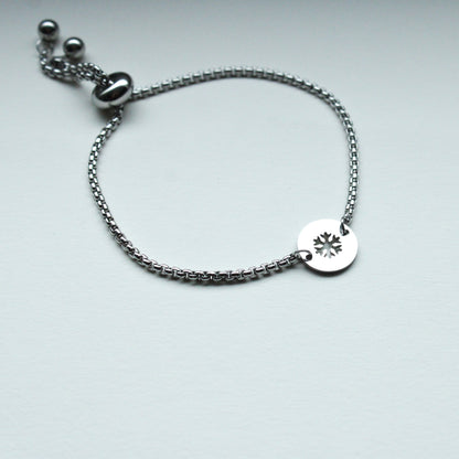 Armband Schneeflocke in Silber, Edelstahl